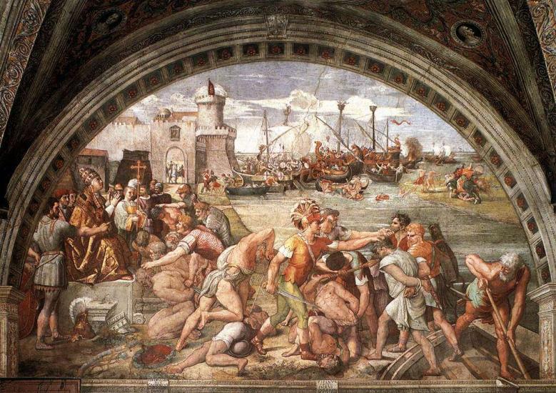 RAFFAELLO-Stanze Vaticane - The Battle of Ostia
